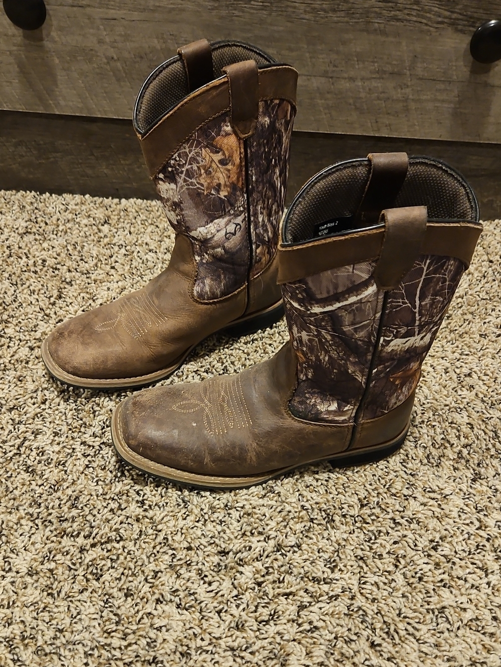 Magellan Outdoors Brown & Camo Kids Pull-On Boots